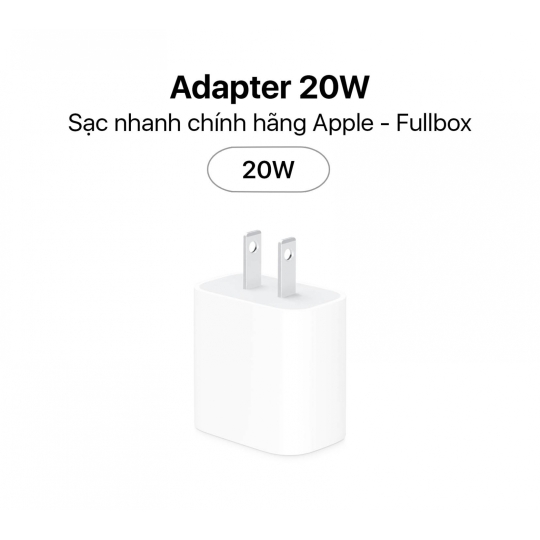 Adapter Sạc Type C 20W dùng cho iPhone/iPad Apple